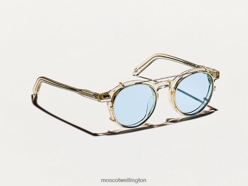 CLIPZEN GOLD WITH CUSTOM MADE TINTSMoscot Bel Air Blue Eyeglasses B600J805