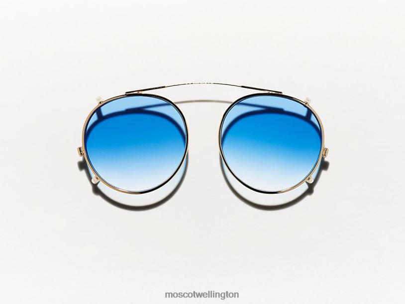 CLIPZEN GOLD WITH CUSTOM MADE TINTSMoscot Broadway Blue Fade Eyeglasses B600J811