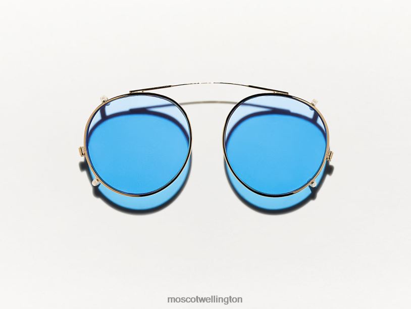 CLIPZEN GOLD WITH CUSTOM MADE TINTSMoscot Celebrity Blue Eyeglasses B600J810