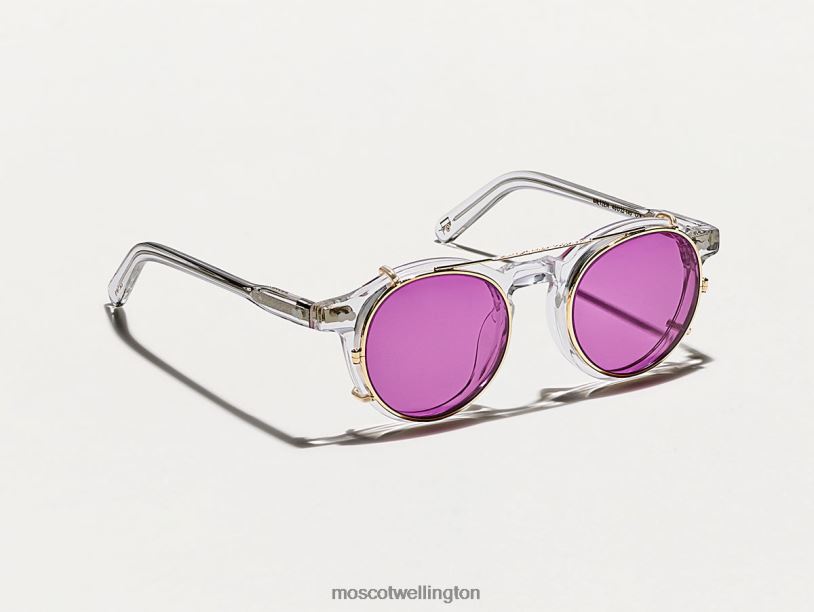 CLIPZEN GOLD WITH CUSTOM MADE TINTSMoscot Purple Nurple Eyeglasses B600J808