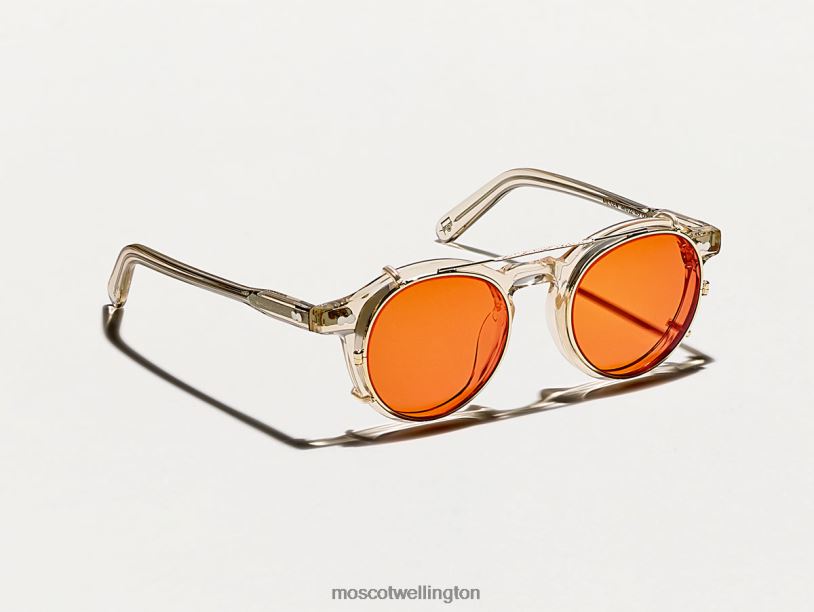CLIPZEN GOLD WITH CUSTOM MADE TINTSMoscot Woodstock Orange Eyeglasses B600J817