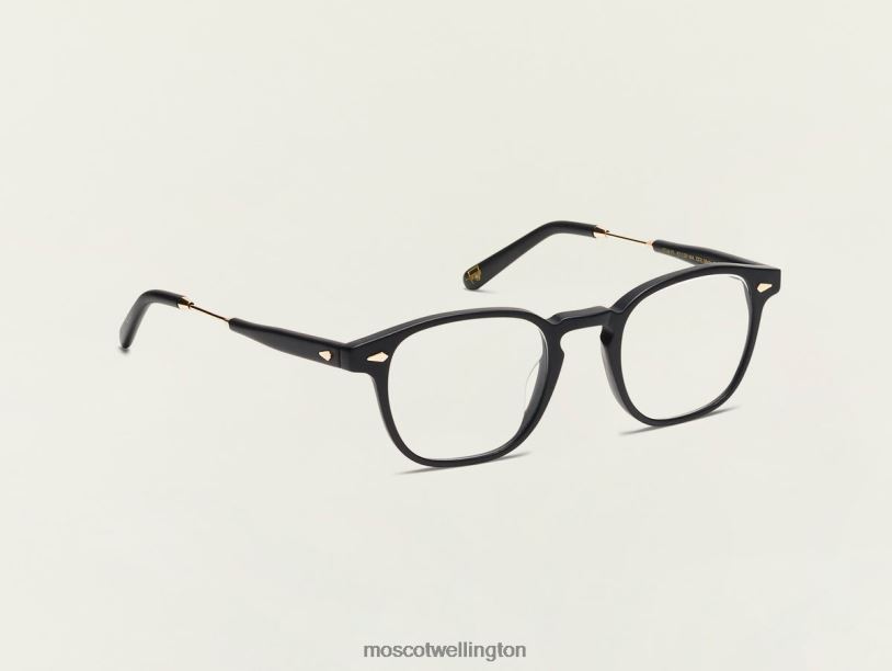 GENUGMoscot Matte Black/Gold Eyeglasses B600J172