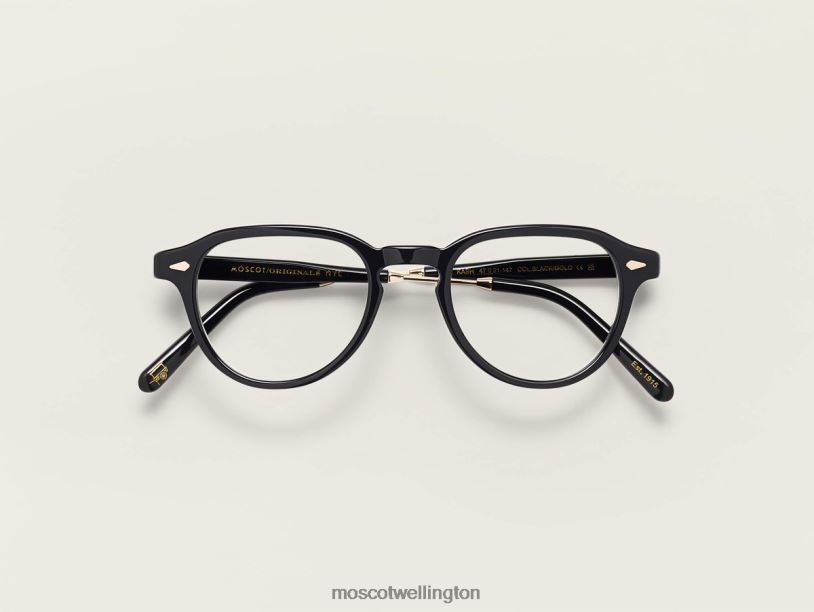 KASHMoscot Black/Gold Eyeglasses B600J83