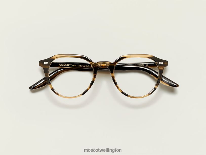 KITZELMoscot Brown Bamboo Eyeglasses B600J266