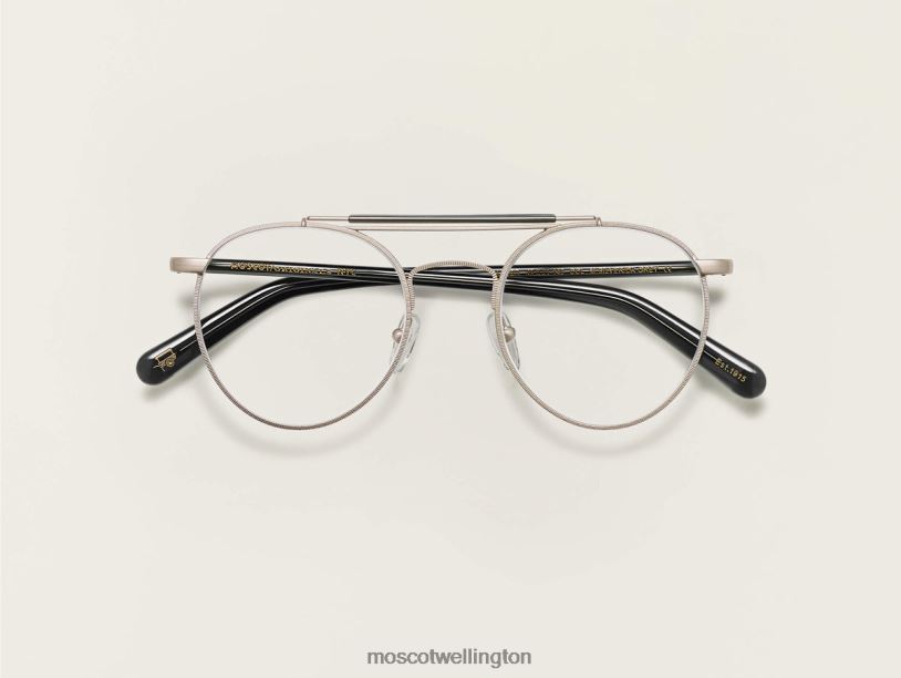 LAZERMoscot Matte Silver/Dark Grey Eyeglasses B600J276