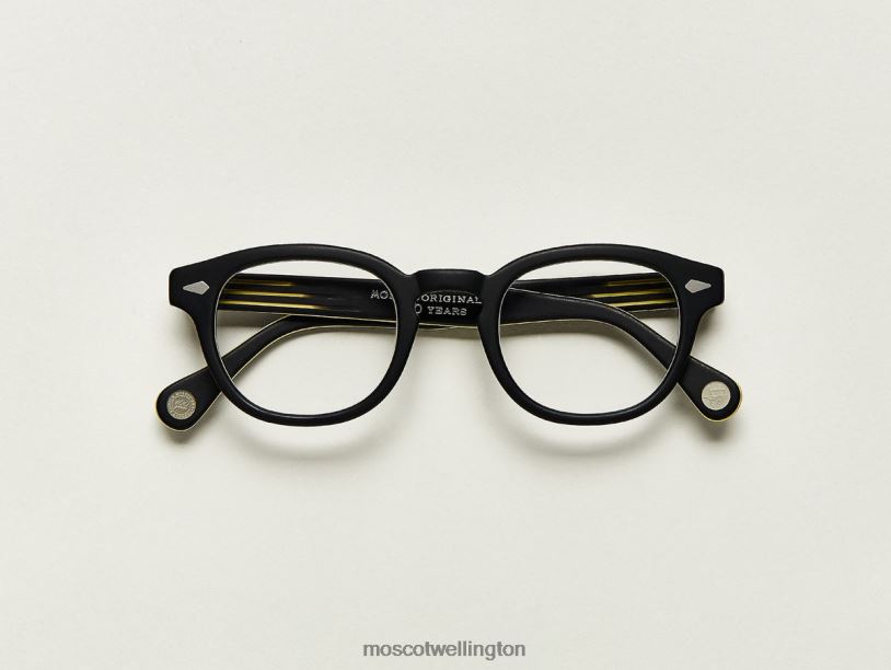 LEMTOSHMoscot Matte Black/Yellow Eyeglasses B600J26
