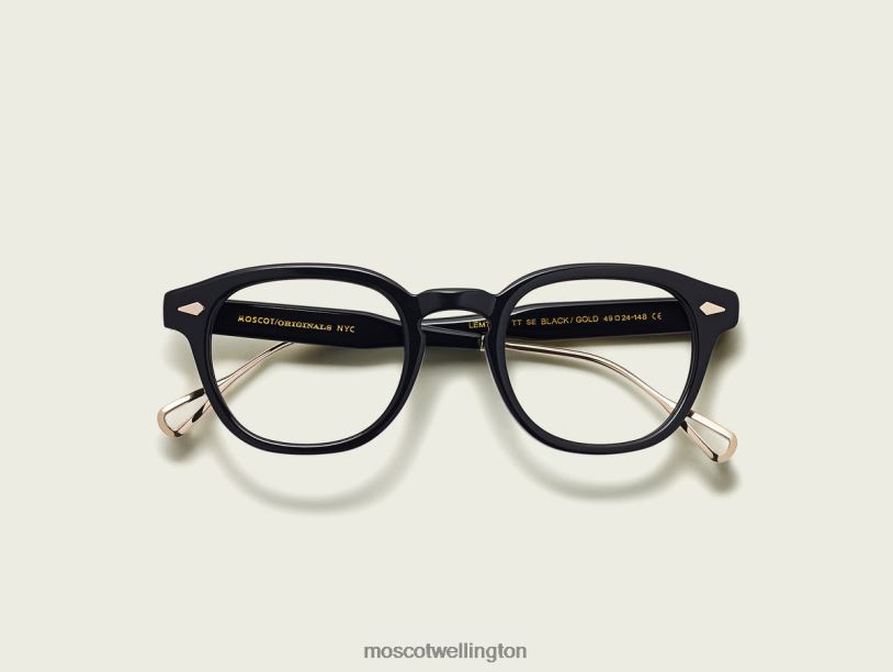 LEMTOSH-TT SEMoscot Black/Gold Eyeglasses B600J136