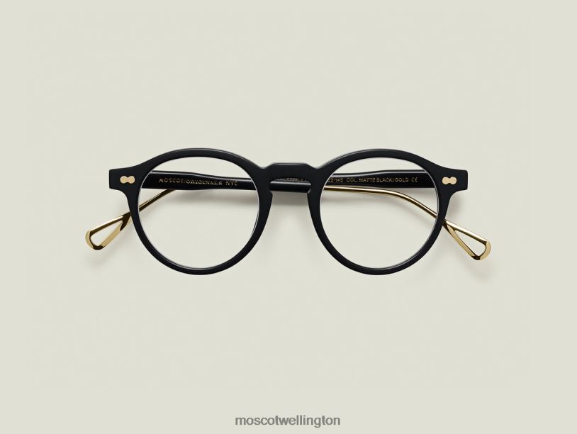 MILTZEN-TT SEMoscot Matte Black/Gold Eyeglasses B600J208