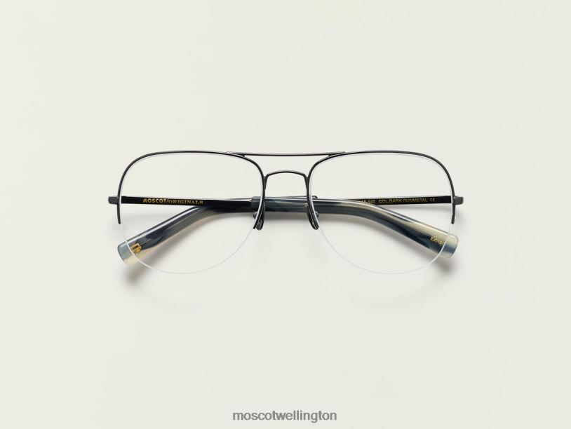 NOODGEMoscot Dark Gunmetal Eyeglasses B600J308