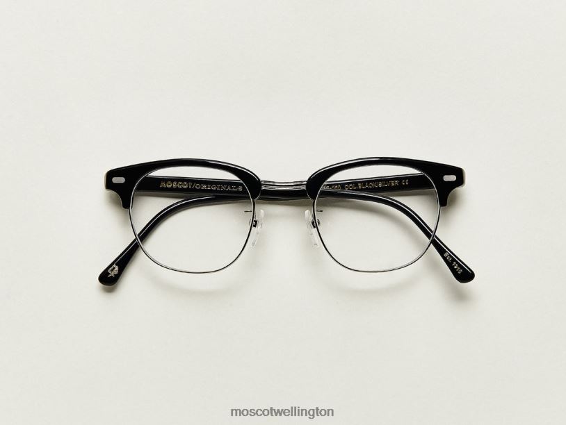 YUKELMoscot Black/Silver Eyeglasses B600J186