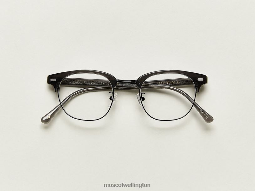 YUKELMoscot Grey/Black Eyeglasses B600J189