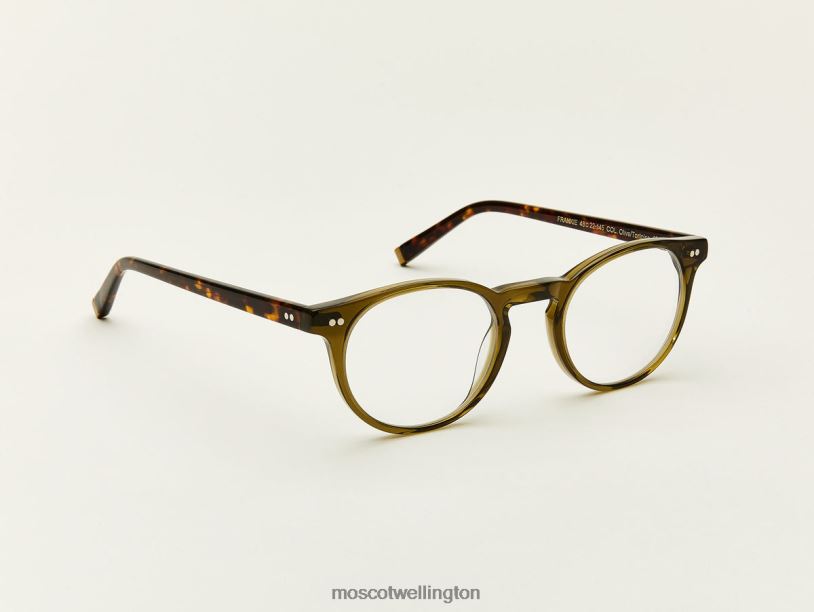 FRANKIEMoscot Olive/Tortoise Eyeglasses B600J336