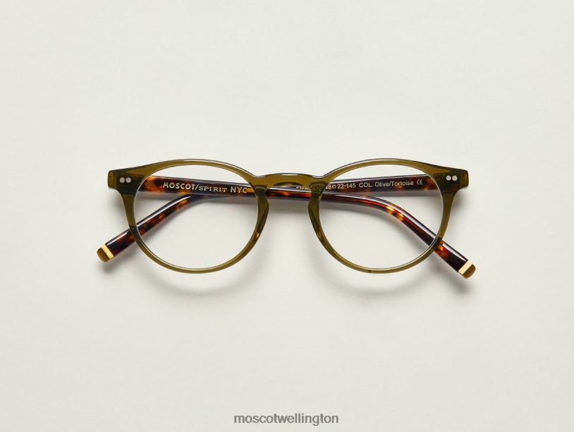 FRANKIEMoscot Olive/Tortoise Eyeglasses B600J336