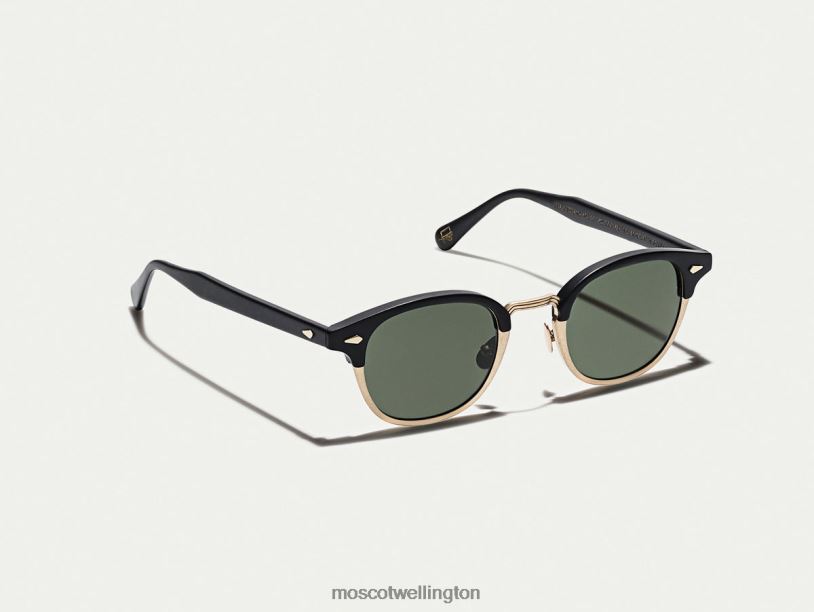 LEMTOSH-MAC SUNMoscot Matte Black/Matte Gold Sunglasses B600J516