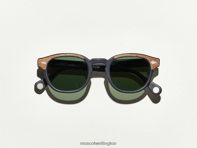 LEMTOSH SUNMoscot Matte Black/Wood Sunglasses B600J405