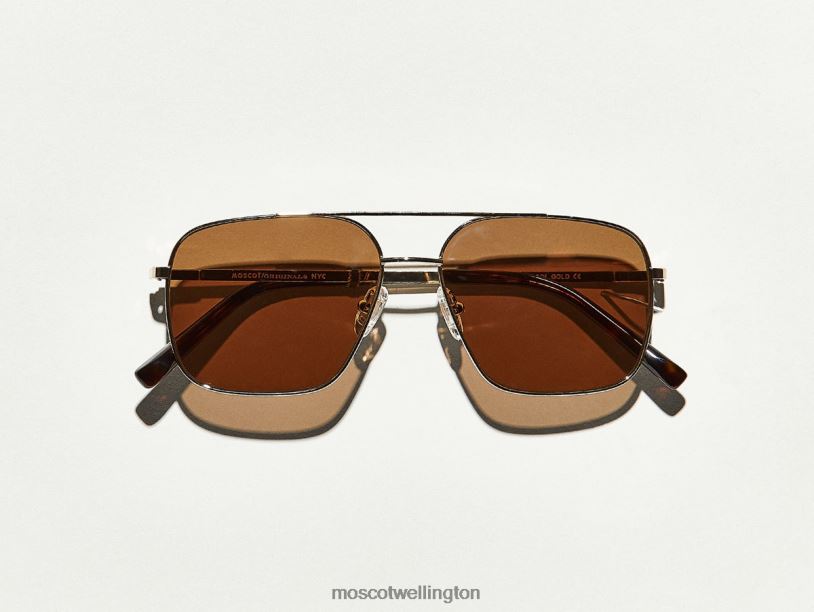 SHTARKER SUNMoscot Gold Sunglasses B600J496