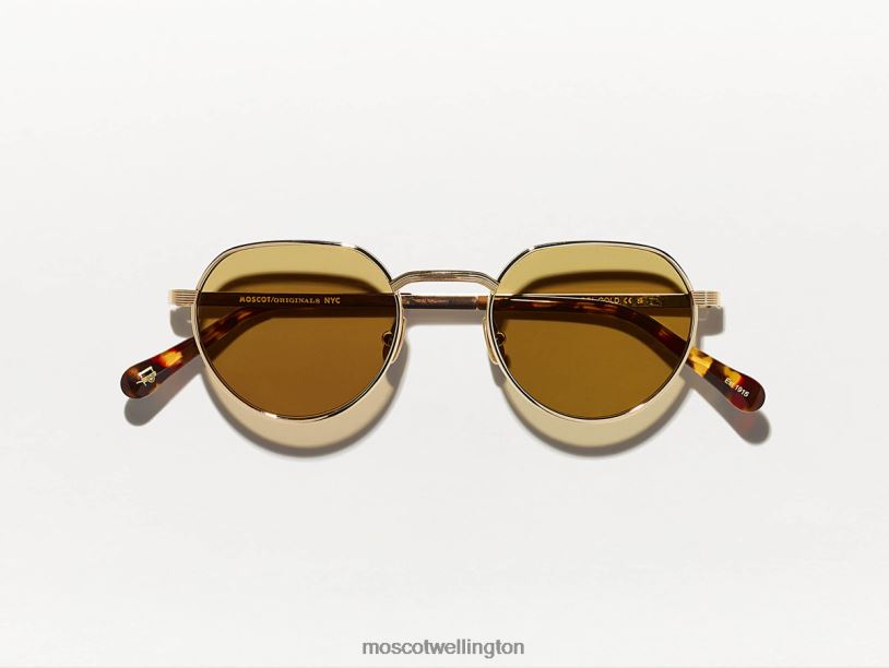 SMENDRIK SUNMoscot Gold Sunglasses B600J493